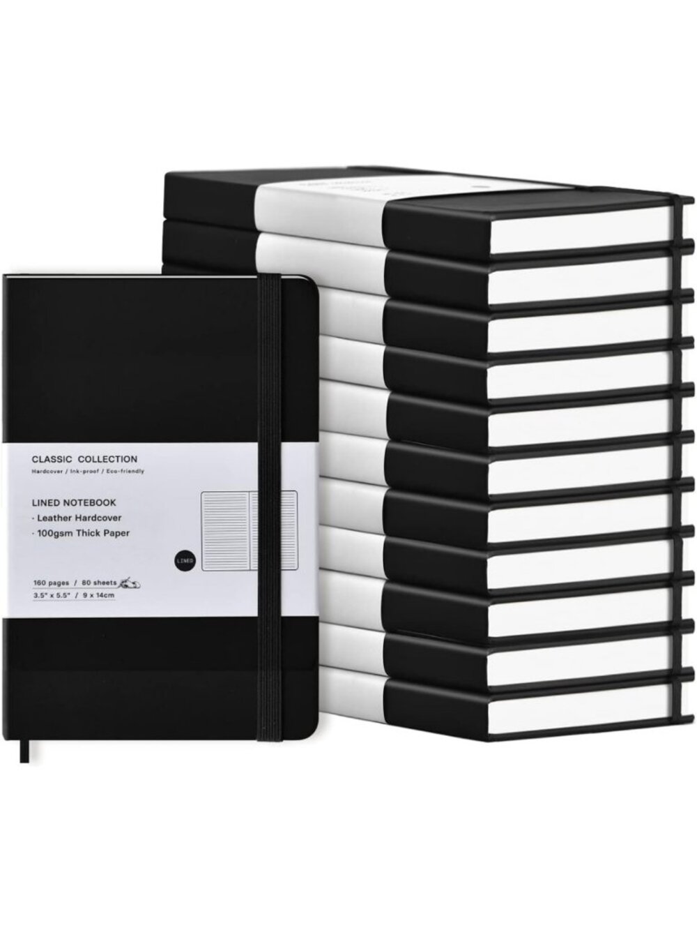 12 Pack Mini Pocket Notebooks, 3.5"x5.5", Lined A6 Journals, Thick Paper, Bulk